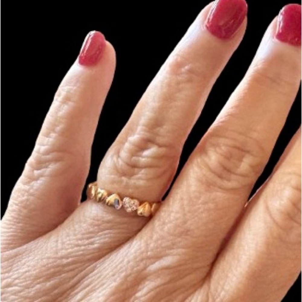 Pretty Bird Jewelry 18K Yellow Gold Plated Heart Ring